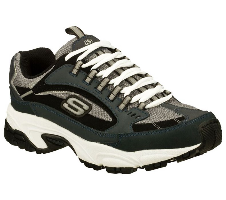 Skechers Herr Marinblå/Svarta Sneakers - Stamina - Nuovo - Sverige (DWOCL-2358)